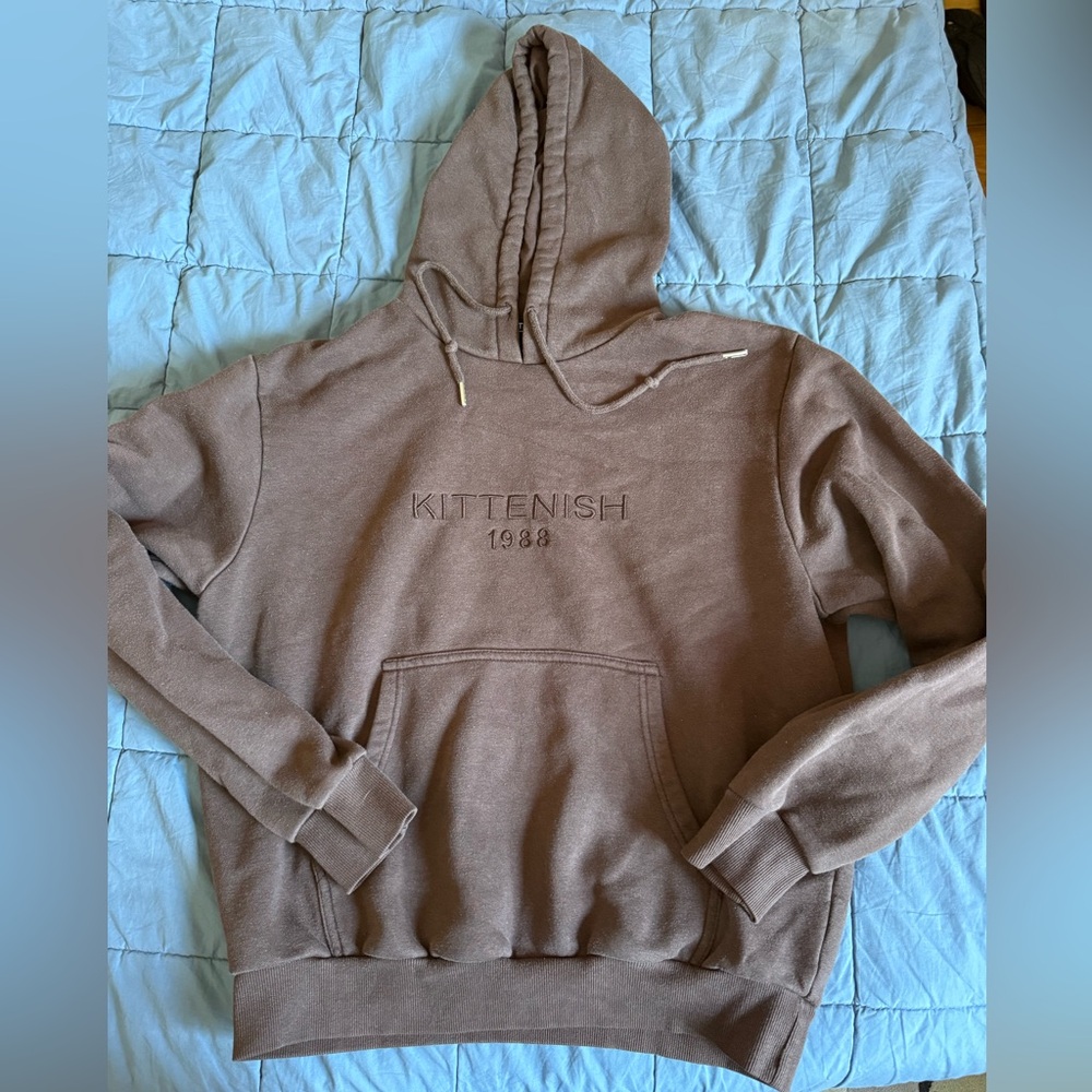 Kittenish Women's Brown Hoodie
